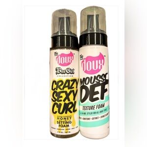 NEW bundle The Doux Big Sexy Curl & Mousse Def Bee Girl Honey & Texture Foam